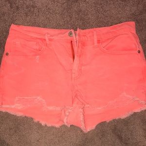 Neon orange Abercrombie & Fitch shorts. 6